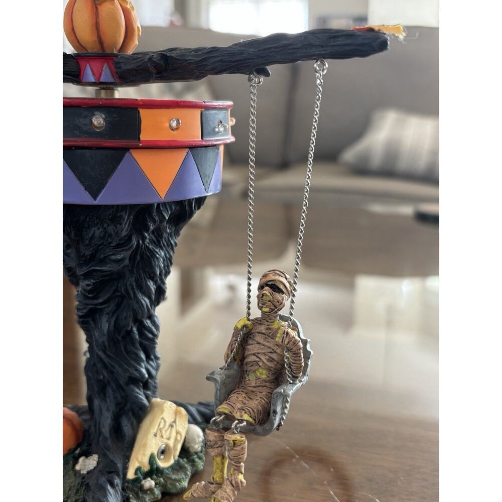 Dept 56 Halloween Village Accessory Swinging Ghoulies 2003 In Box Animated - Picture 6 of 8